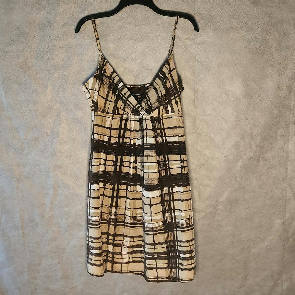 New York & Co. Silk Blend V-neckline Dress And Adjustable Spaghetti Straps